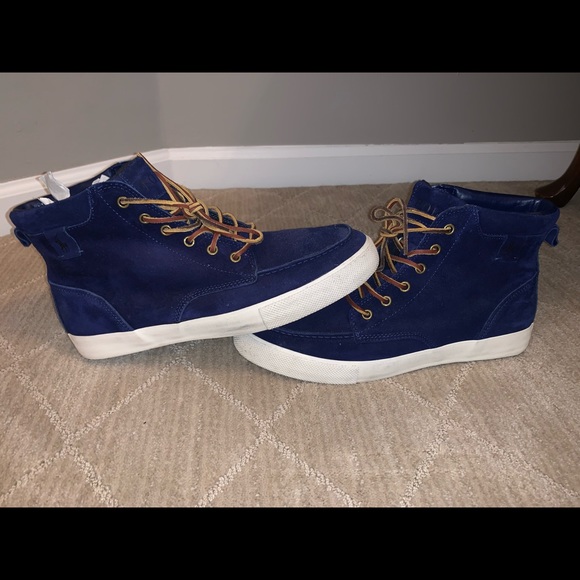 Men Ralph Lauren Polo Blue Suede Shoes 
